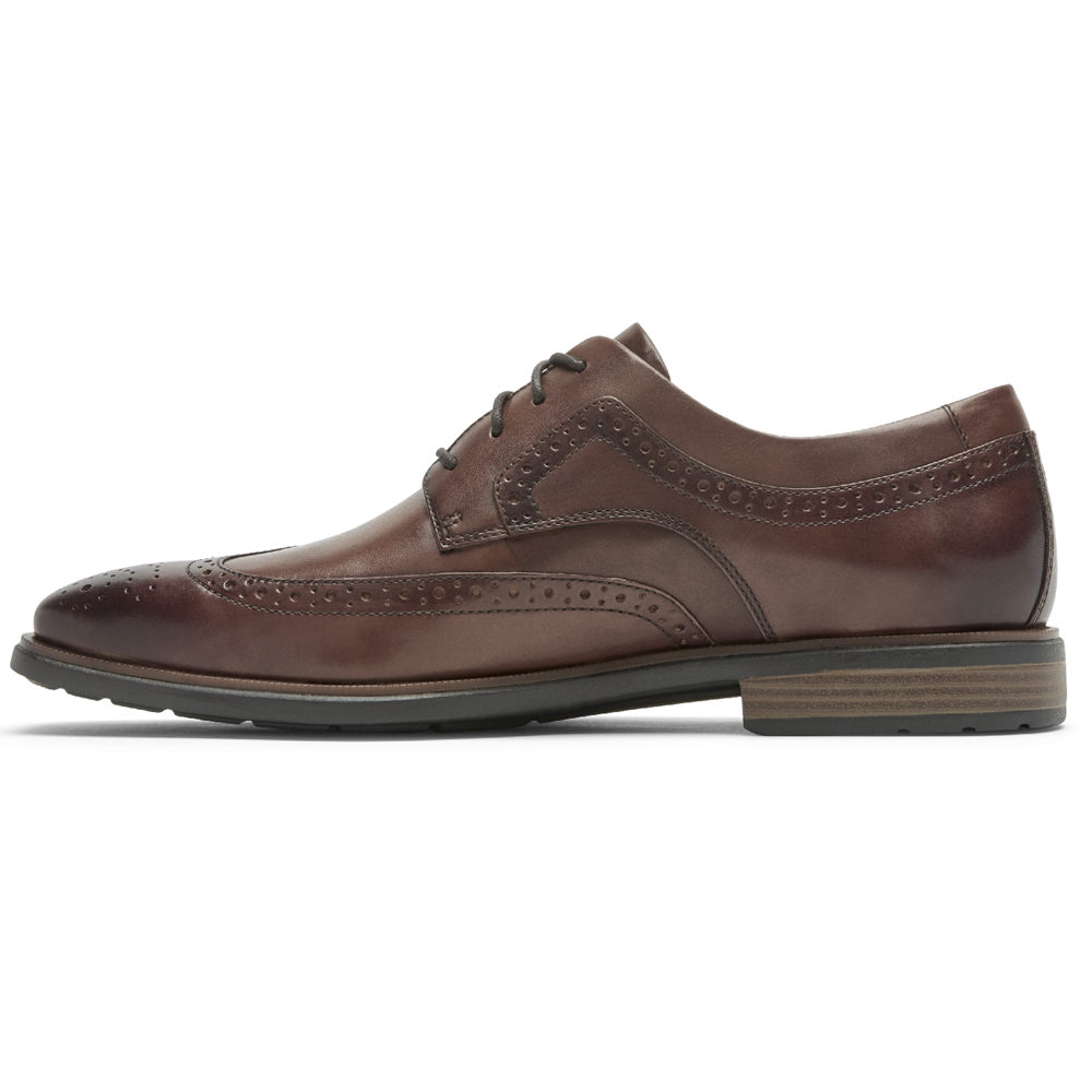 Zapatos De Vestir Rockport Hombre Mexico - Dres Sports Business 2 Wingtip Marrom - YDXEQ7468